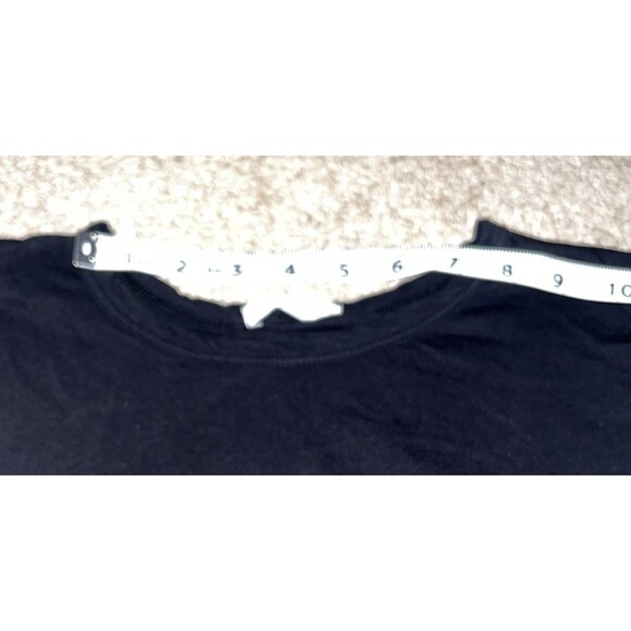 Standard James Perse (1) Small Black Slub Jersey Drape Back Long Sleeve Top - Picture 9 of 14